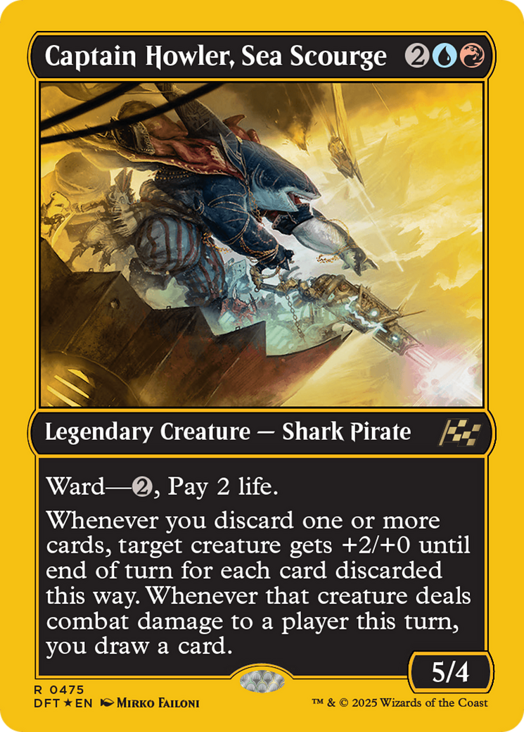 Captain Howler, Sea Scourge (First-Place Foil) [Aetherdrift] | Pegasus Games WI