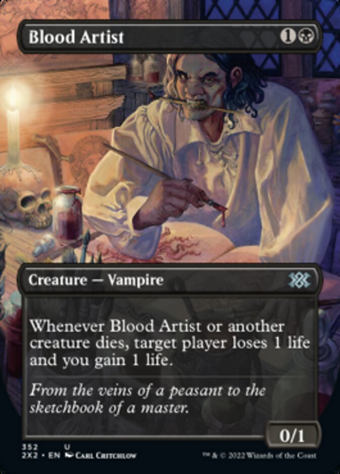 Blood Artist (Borderless Alternate Art) [Double Masters 2022] | Pegasus Games WI