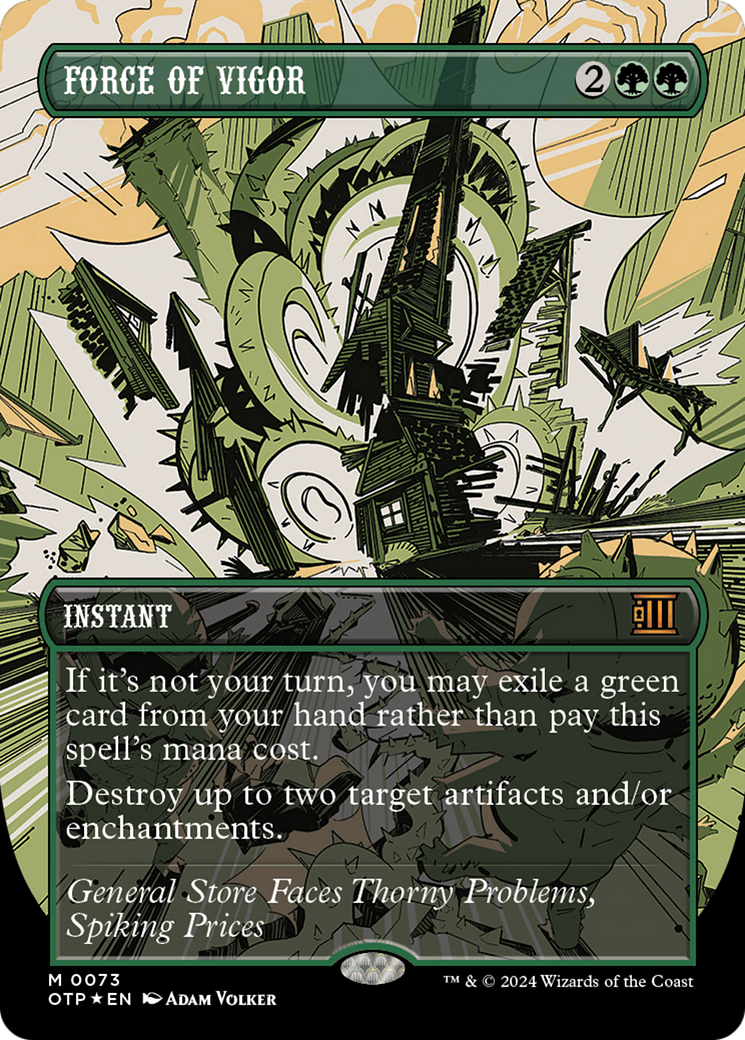 Force of Vigor (Textured Foil) [Outlaws of Thunder Junction: Breaking News] | Pegasus Games WI