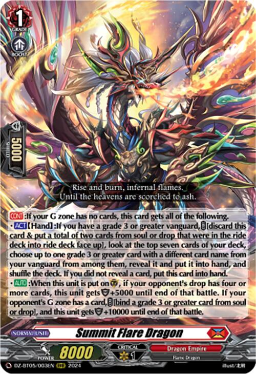 Summit Flare Dragon (DZ-BT05/003EN) [Omniscient Awakening] | Pegasus Games WI