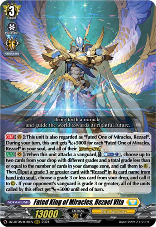 Fated King of Miracles, Rezael Vita (DZ-BT05/010EN) [DZ-BT05: Omniscient Awakening] | Pegasus Games WI