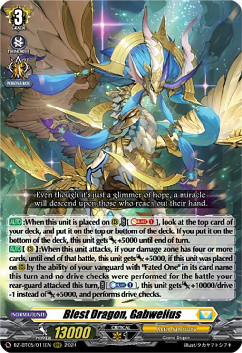 Blest Dragon, Gabwelius (DZ-BT05/011EN) [DZ-BT05: Omniscient Awakening] | Pegasus Games WI