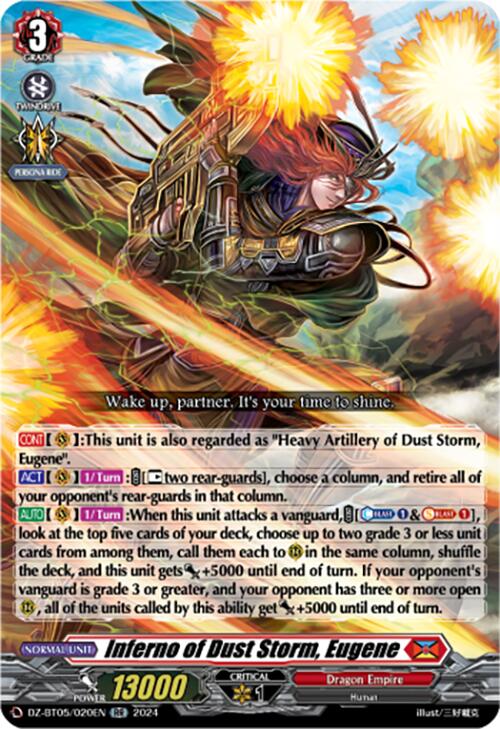 Inferno of Dust Storm, Eugene (DZ-BT05/020EN) [DZ-BT05: Omniscient Awakening] | Pegasus Games WI
