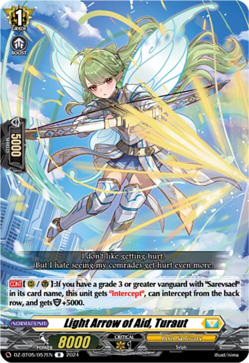 Light Arrow of Aid, Turaut (DZ-BT05/057EN) [DZ-BT05: Omniscient Awakening] | Pegasus Games WI