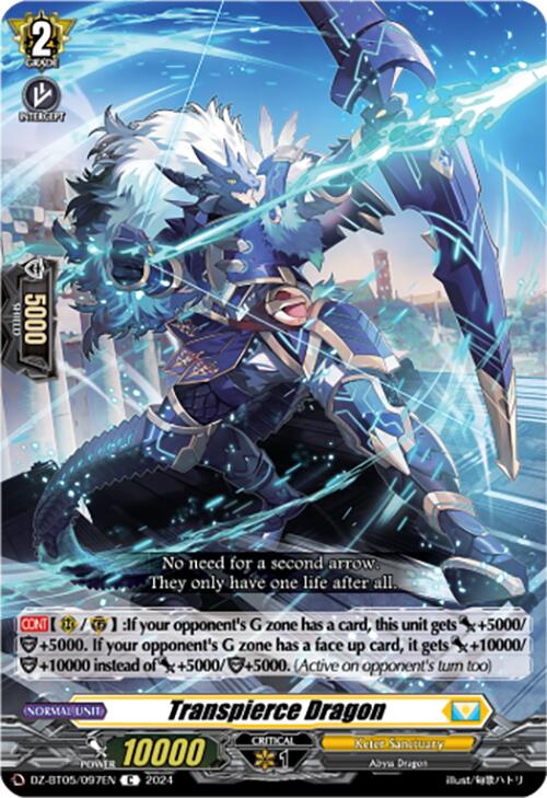 Transpierce Dragon (DZ-BT05/097EN) [DZ-BT05: Omniscient Awakening] | Pegasus Games WI