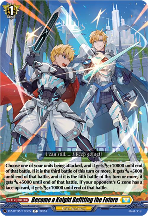 Become a Knight Befitting the Future (DZ-BT05/103EN) [DZ-BT05: Omniscient Awakening] | Pegasus Games WI