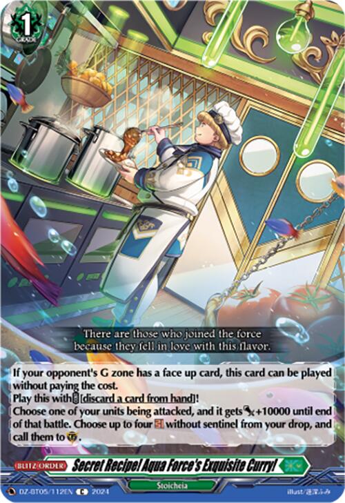 Secret Recipe! Aqua Force's Exquisite Curry! (DZ-BT05/112EN) [DZ-BT05: Omniscient Awakening] | Pegasus Games WI