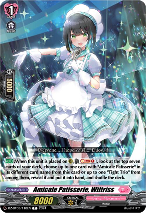 Amicale Patisserie, Wiltriss (DZ-BT05/118EN) [DZ-BT05: Omniscient Awakening] | Pegasus Games WI