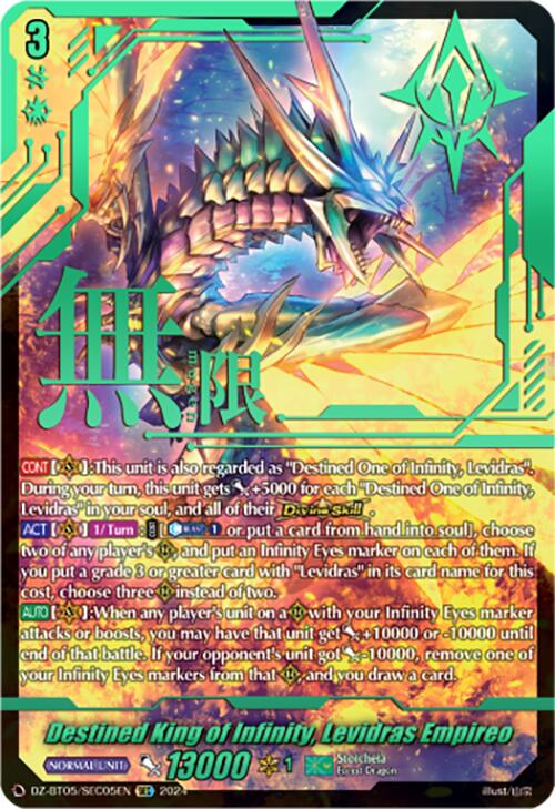 Destined King of Infinity, Levidras Empireo (DZ-BT05/SEC05EN) [DZ-BT05: Omniscient Awakening] | Pegasus Games WI