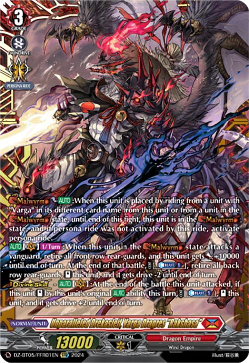 Unparalleled Drekasleif, Varga Dragres "Rakshasa" (DZ-BT05/FFR01EN) [DZ-BT05: Omniscient Awakening] | Pegasus Games WI