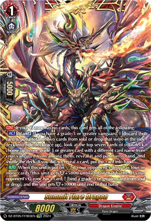 Summit Flare Dragon (DZ-BT05/FFR03EN) [Omniscient Awakening] | Pegasus Games WI