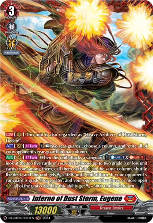 Inferno of Dust Storm, Eugene (DZ-BT05/FR01EN) [DZ-BT05: Omniscient Awakening] | Pegasus Games WI