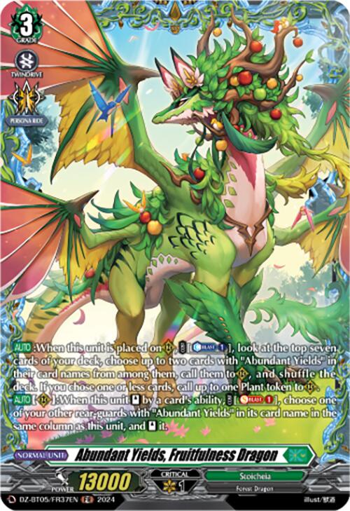 Abundant Yields, Fruitfulness Dragon (DZ-BT05/FR37EN) [DZ-BT05: Omniscient Awakening] | Pegasus Games WI