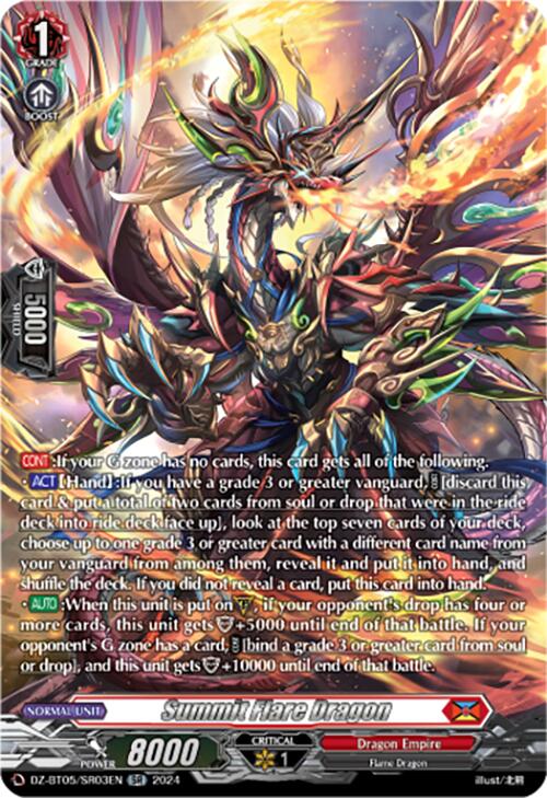 Summit Flare Dragon (DZ-BT05/SR03EN) [DZ-BT05: Omniscient Awakening] | Pegasus Games WI