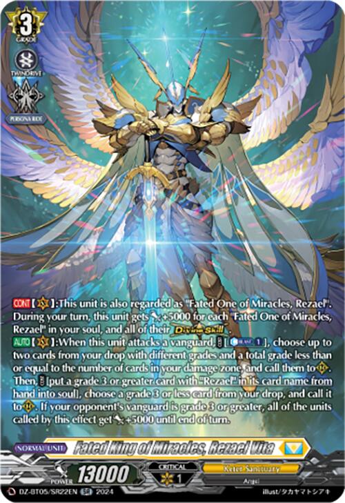 Fated King of Miracles, Rezael Vita (DZ-BT05/SR22EN) [DZ-BT05: Omniscient Awakening] | Pegasus Games WI