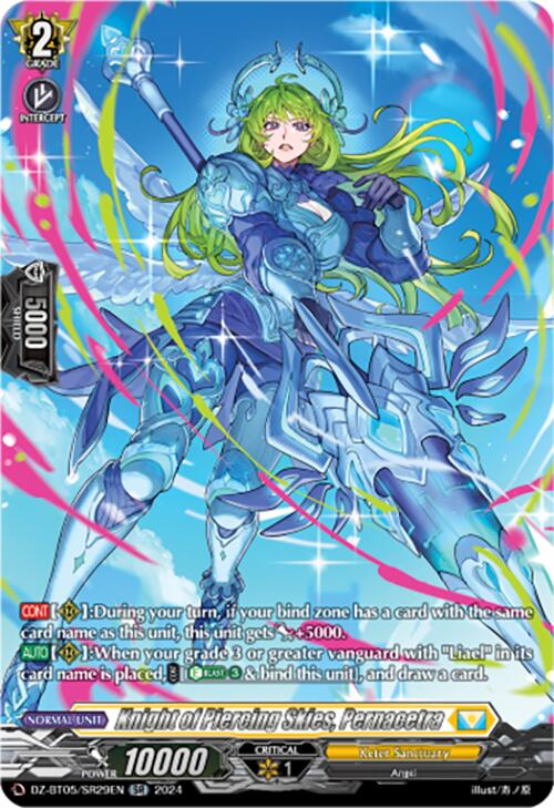 Knight of Piercing Skies, Pernacetra (DZ-BT05/SR29EN) [DZ-BT05: Omniscient Awakening] | Pegasus Games WI