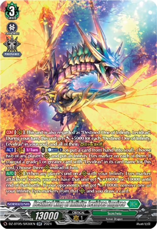 Destined King of Infinity, Levidras Empireo (DZ-BT05/SR30EN) [DZ-BT05: Omniscient Awakening] | Pegasus Games WI