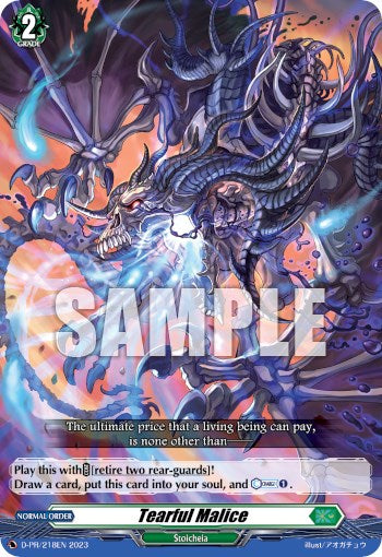 Tearful Malice (D-PR-/218EN) [D Promo Cards] | Pegasus Games WI