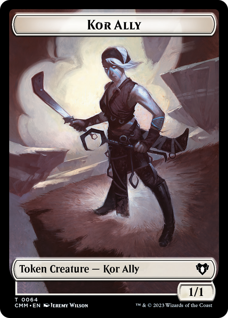 Wall // Kor Ally Double-Sided Token [Commander Masters Tokens] | Pegasus Games WI