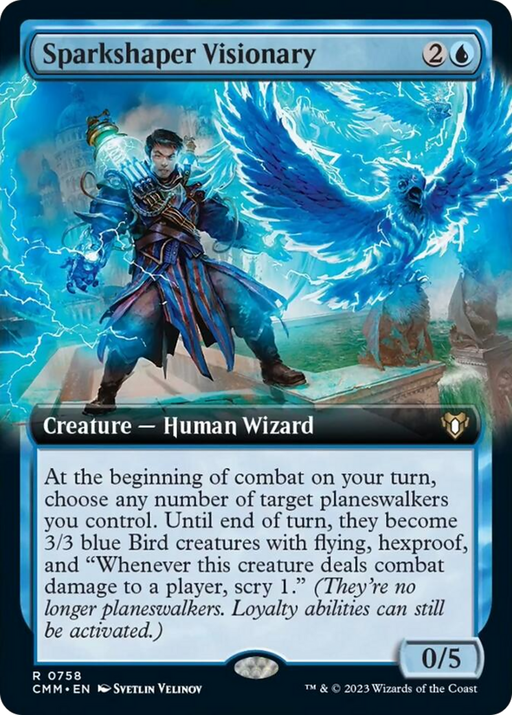 Sparkshaper Visionary (Extended Art) [Commander Masters] | Pegasus Games WI