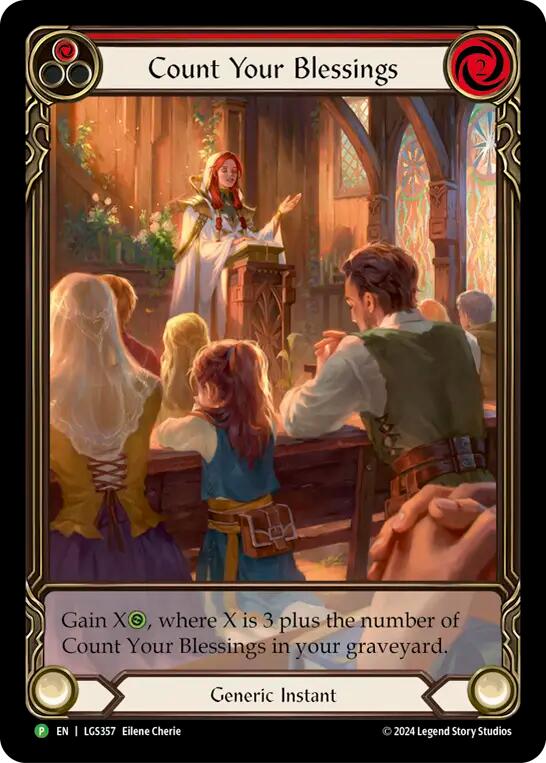 Count Your Blessings (Red) (Rainbow Foil) [LGS357] (Promo)  Rainbow Foil | Pegasus Games WI