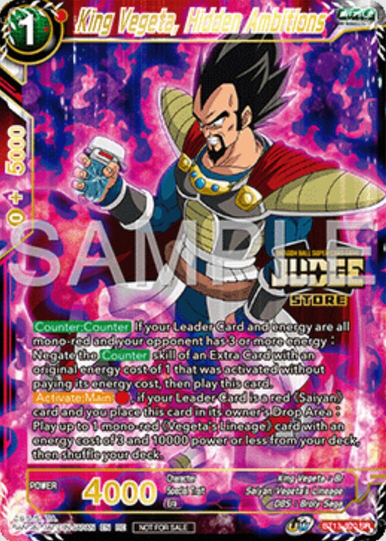 King Vegeta, Hidden Ambitions (Judge Pack Vol.16) (Store) (BT13-020) [Judge Promotion Cards] | Pegasus Games WI