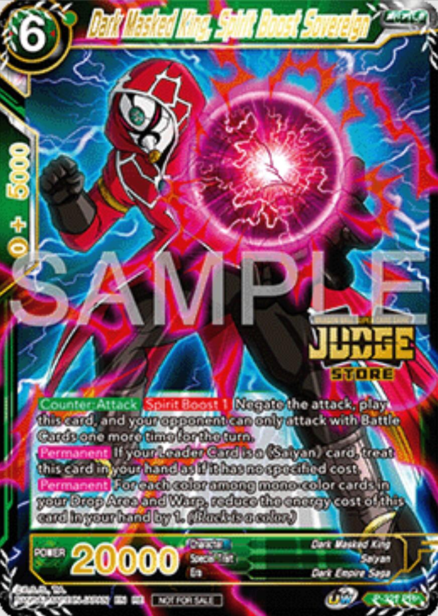 Dark Masked King, Spirit Boost Sovereign (Judge Pack Vol.16) (Store) (P-321) [Judge Promotion Cards] | Pegasus Games WI