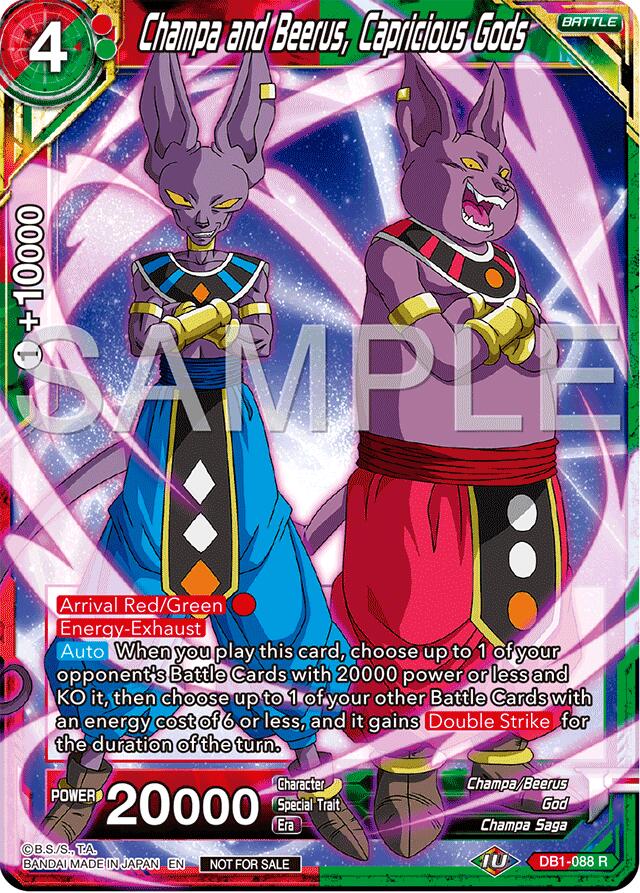 Champa and Beerus, Capricious Gods (Championship 2024 Finals Pack) (DB1-088) [Tournament Promotion Cards] | Pegasus Games WI