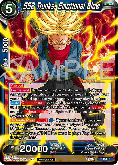 SS2 Trunks, Emotional Blow (Championship 2024 Finals Pack) (P-454) [Tournament Promotion Cards] | Pegasus Games WI