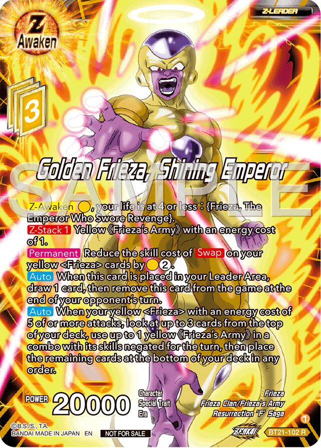 Golden Frieza, Shining Emperor (Championship 2024 Finals Zenkai Pack) (BT21-102) [Tournament Promotion Cards] | Pegasus Games WI