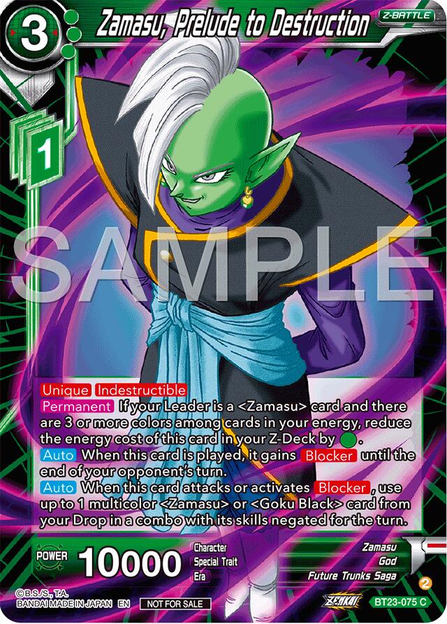Zamasu, Prelude to Destruction (Championship 2024 Finals Zenkai Pack) (BT23-075) [Tournament Promotion Cards] | Pegasus Games WI