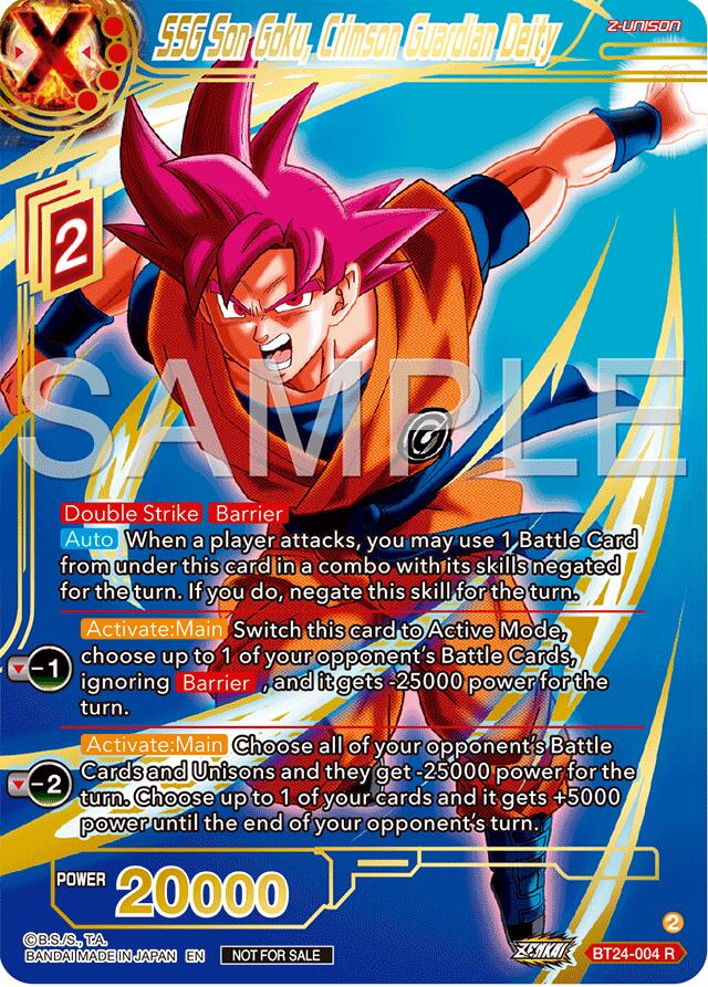 SSG Son Goku, Crimson Guardian Deity (Championship 2024 Finals Zenkai Pack) (Gold Stamped) (BT24-004) [Tournament Promotion Cards] | Pegasus Games WI
