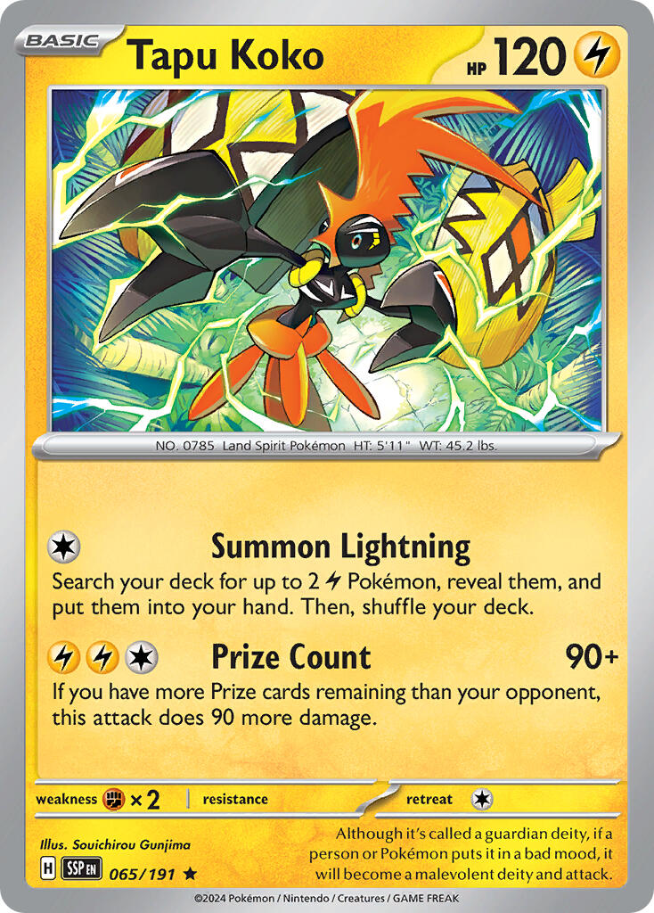 Tapu Koko (065/191) (Theme Deck Exclusive) [Scarlet & Violet: Surging Sparks] | Pegasus Games WI