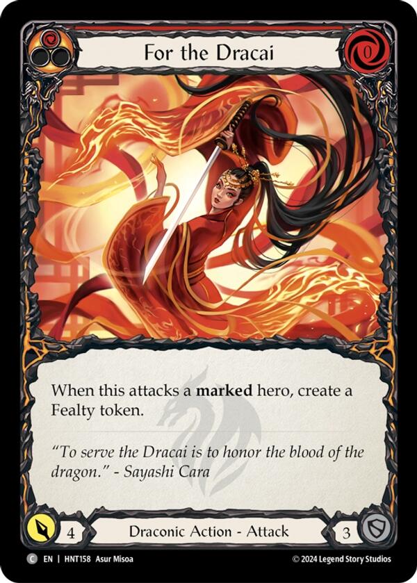 For the Dracai [HNT158] (The Hunted)  Rainbow Foil | Pegasus Games WI