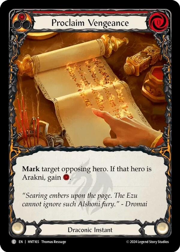 Proclaim Vengeance [HNT165] (The Hunted)  Rainbow Foil | Pegasus Games WI