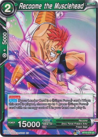 Recoome the Musclehead (BT10-078) [Rise of the Unison Warrior 2nd Edition] | Pegasus Games WI