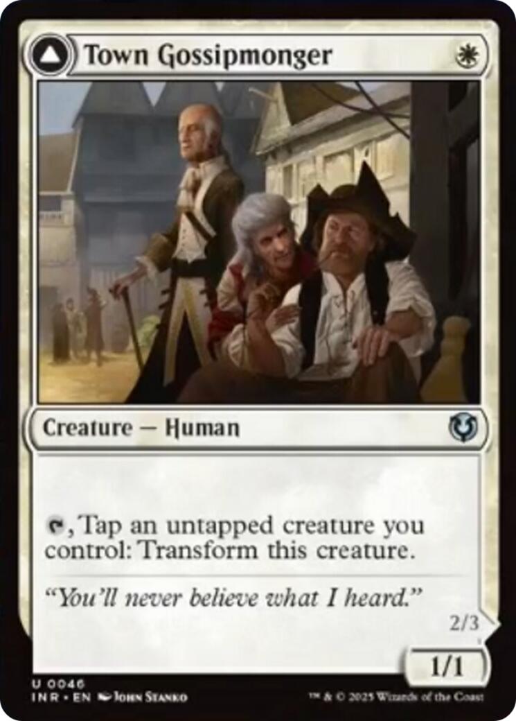 Town Gossipmonger // Incited Rabble [Innistrad Remastered] | Pegasus Games WI