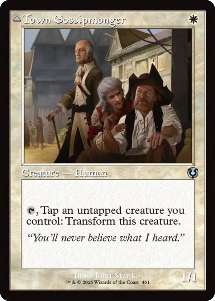 Town Gossipmonger // Incited Rabble (Retro Frame) [Innistrad Remastered] | Pegasus Games WI