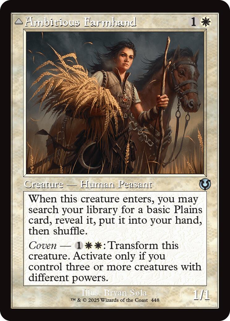 Ambitious Farmhand // Seasoned Cathar (Retro Frame) [Innistrad Remastered] | Pegasus Games WI