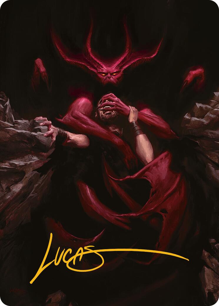 Infernal Grasp Art Card (Gold-Stamped Signature) [Innistrad Remastered Art Series] | Pegasus Games WI