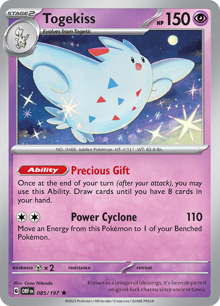 Togekiss (085/197) [Scarlet & Violet: Obsidian Flames] | Pegasus Games WI