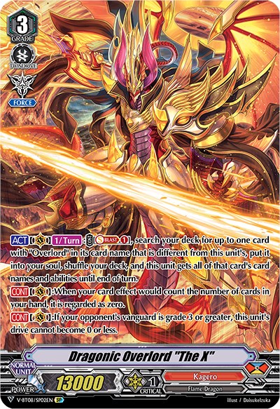 Dragonic Overlord "The X" (V-BT08/SP02EN SP) [Silverdust Blaze] | Pegasus Games WI