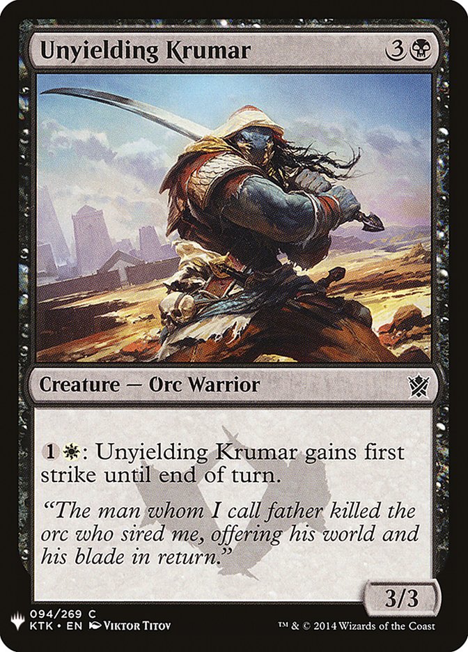 Unyielding Krumar [Mystery Booster] | Pegasus Games WI