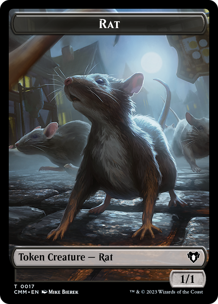 Rat Token [Commander Masters Tokens] | Pegasus Games WI