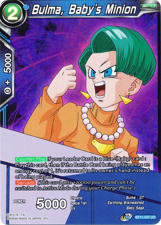 Bulma, Baby's Minion (BT11-037) [Vermilion Bloodline] | Pegasus Games WI