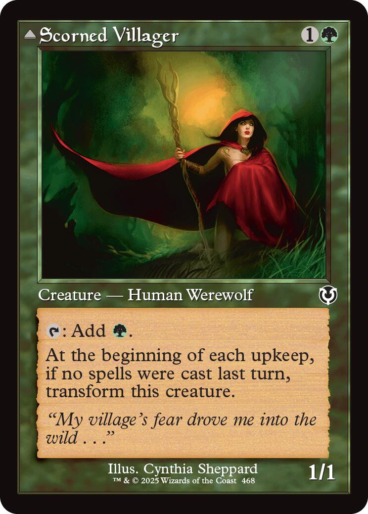 Scorned Villager // Scrounged Scythe (Retro Frame) [Innistrad Remastered] | Pegasus Games WI