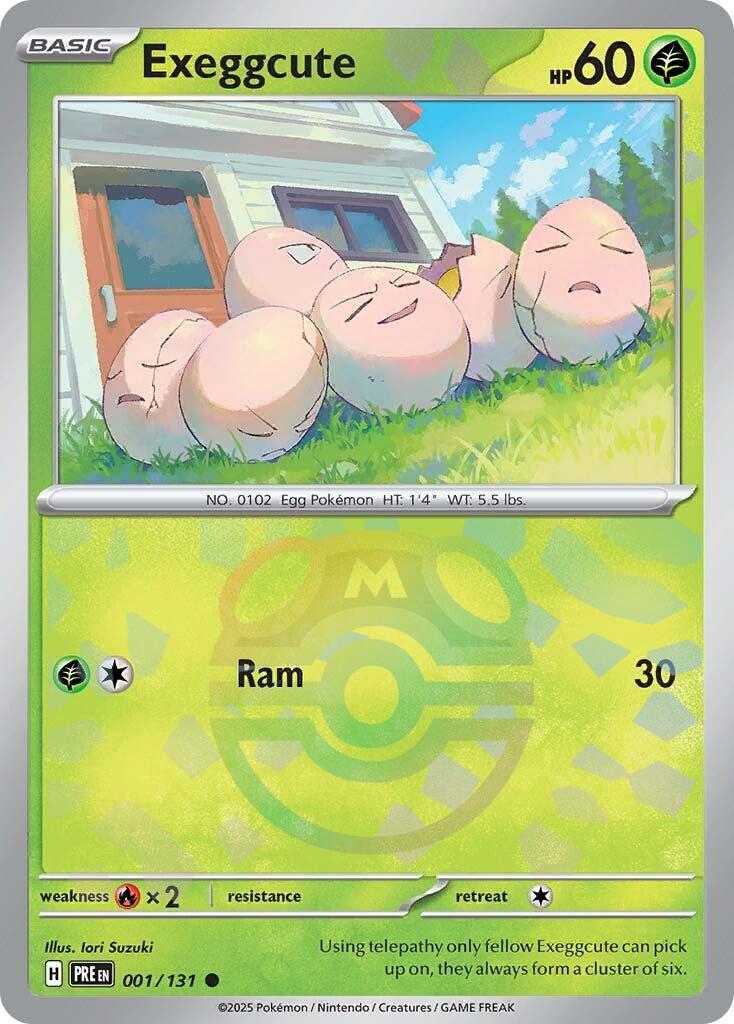 Exeggcute (001/131) (Master Ball Pattern) [Scarlet & Violet: Prismatic Evolutions] | Pegasus Games WI