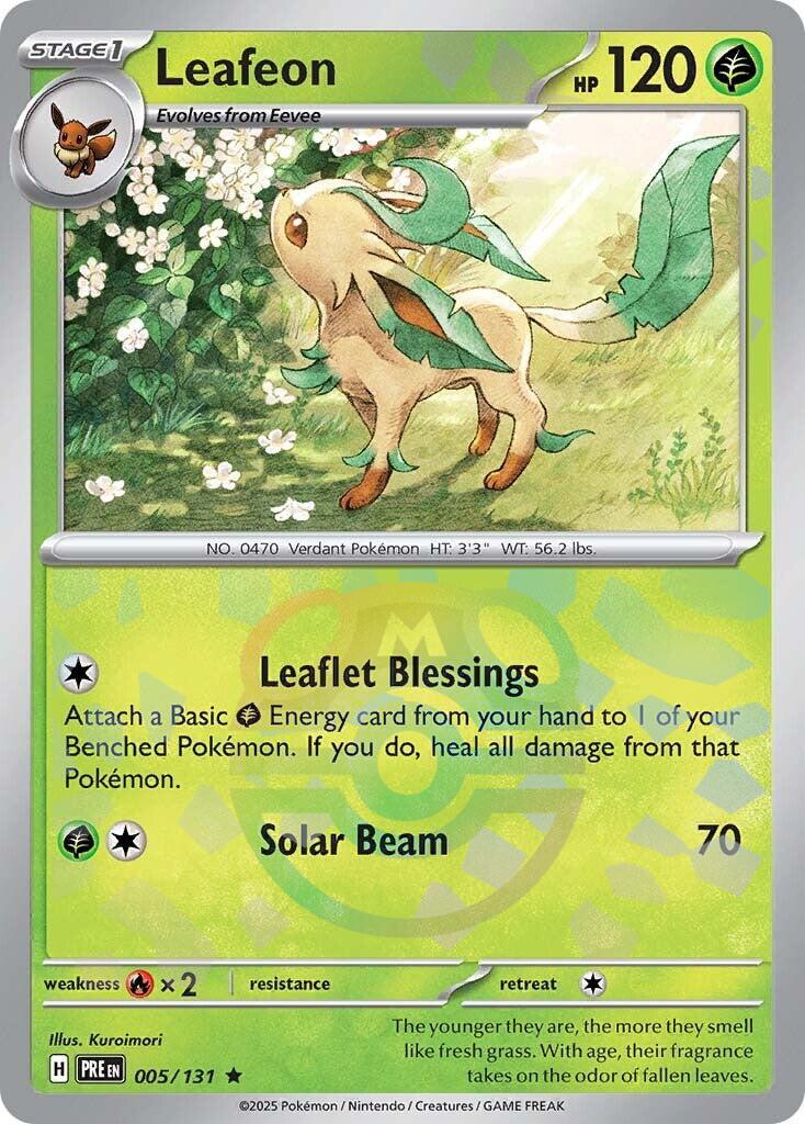 Leafeon (005/131) (Master Ball Pattern) [Scarlet & Violet: Prismatic Evolutions] | Pegasus Games WI