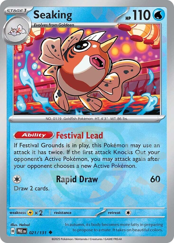 Seaking (021/131) (Master Ball Pattern) [Scarlet & Violet: Prismatic Evolutions] | Pegasus Games WI