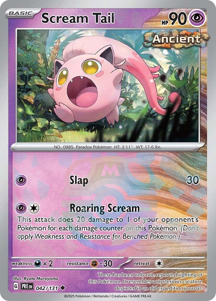 Scream Tail (042/131) (Master Ball Pattern) [Scarlet & Violet: Prismatic Evolutions] | Pegasus Games WI